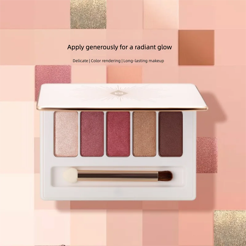 

Палетка теней для век DSM: Комплексная палетка из пяти цветов, перламутровые, матовые, повседневные легкие тени для век