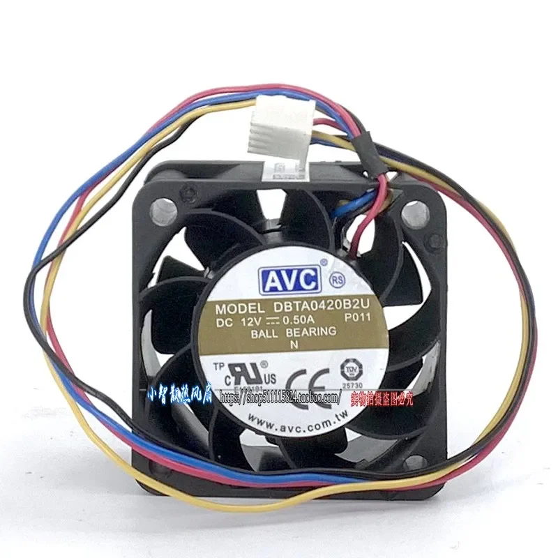 

AVC DBTA0420B2U P011 DC 12 В 0,50 А 40x40x20 мм 4-проводной охлаждающий вентилятор для сервера