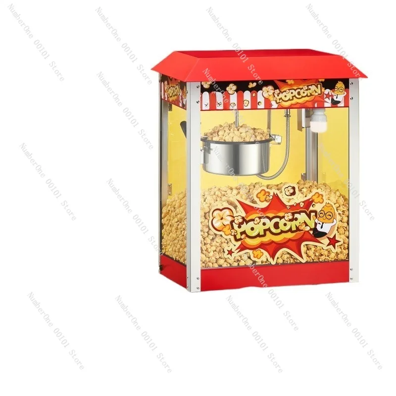 Máquina de palomitas de maíz completamente automática, máquina de palomitas de maíz con calefacción eléctrica para uso comercial, máquina de palomitas de maíz de mariposa esférica