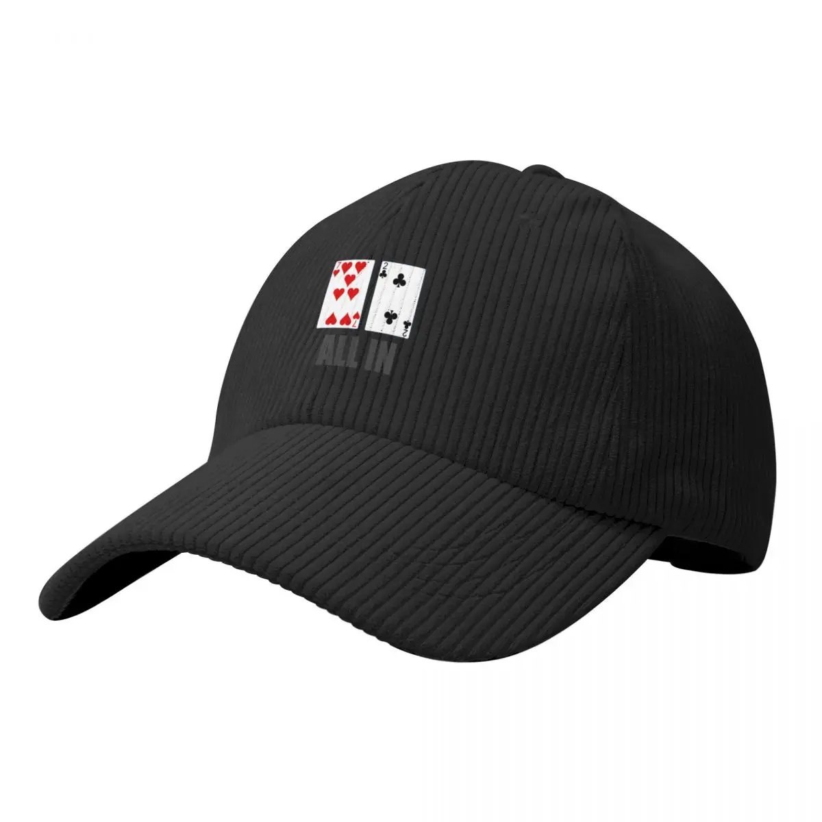 

Poker - All in 7 2 Baseball Cap Funny hats Golf Wear funny hat fishing caps man Golf Women Men's