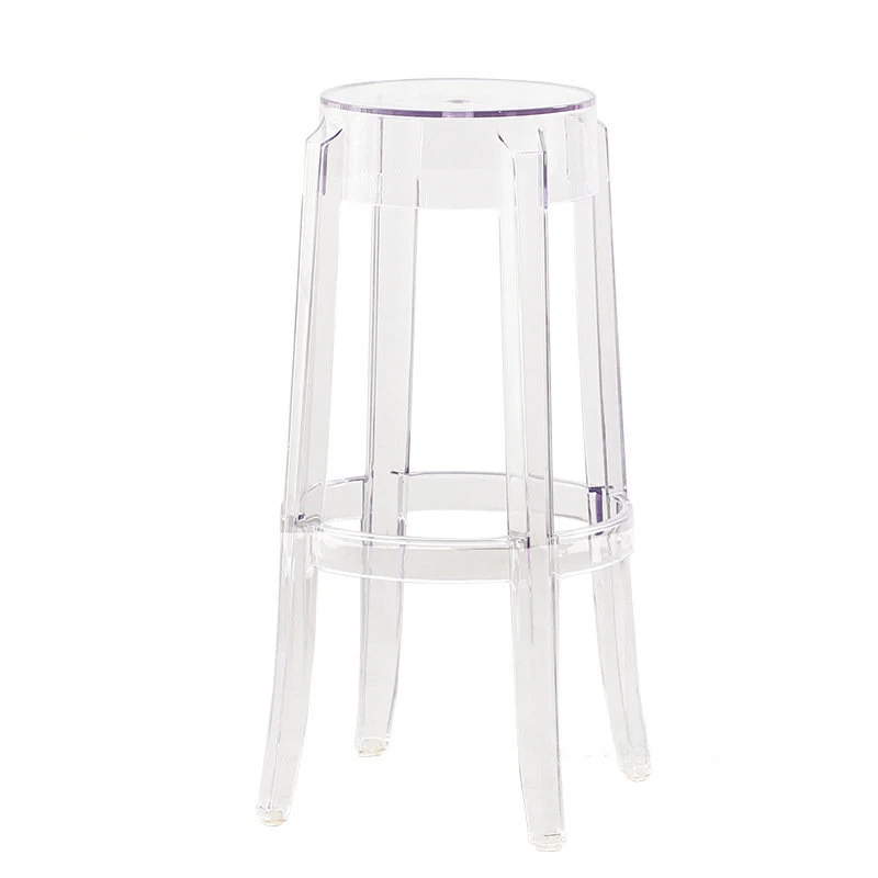 

Nordic Transparent Acrylic Bar Chairs Kitchen Furniture Crystal High Stool Fashion Round Bar Stools Modern Plastic Bar Chair