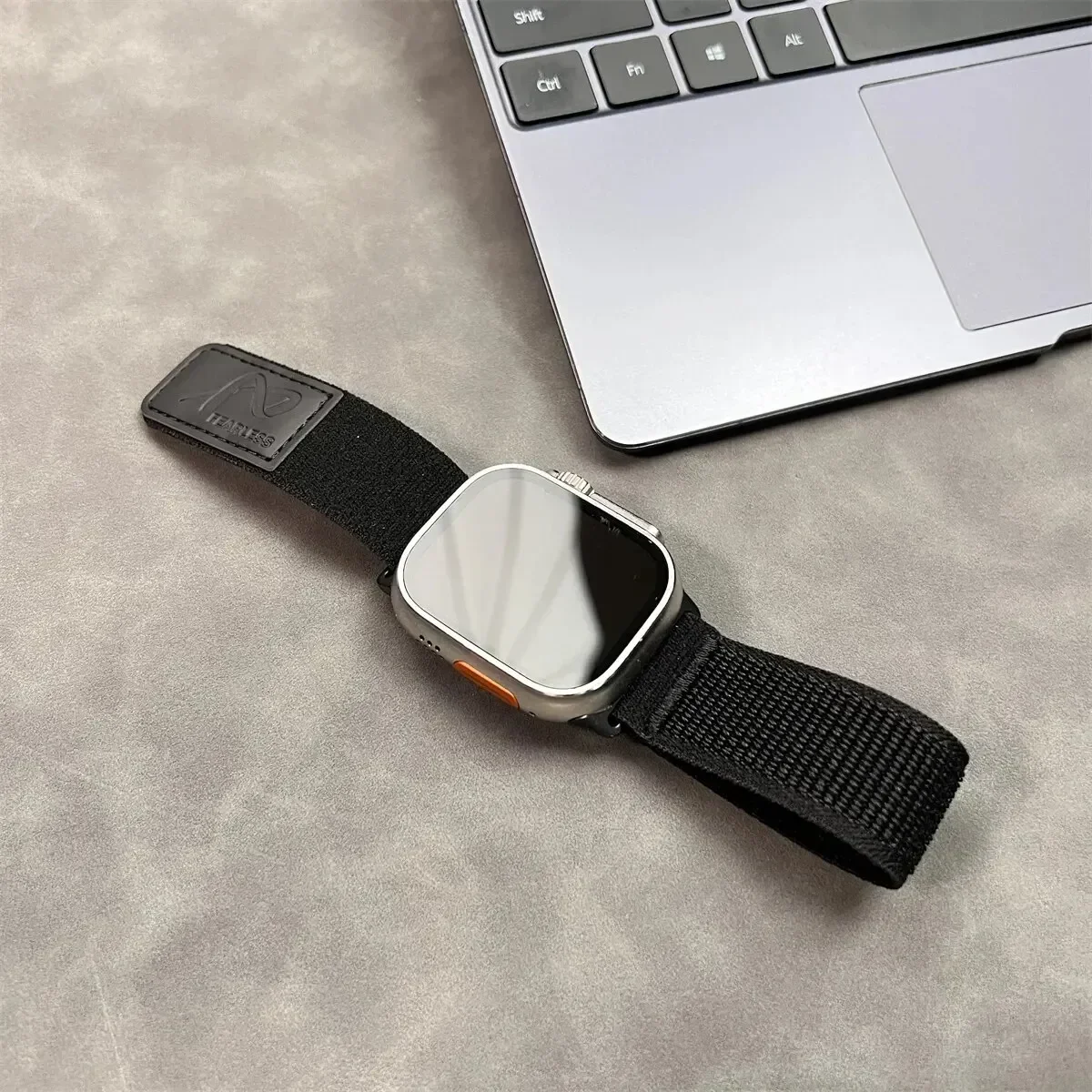 Nylon Leather Strap for Apple Watch Band Ultra 49mm 44mm 45mm 42mm 41mm 40 38mm Sport Watchband Iwatch Serise10 9 8 7 6 Bracelet image 3