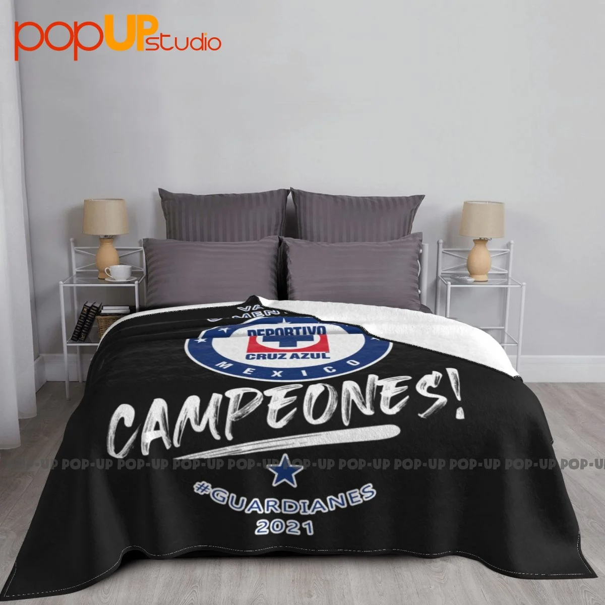 Vamos Cementeros Campeones Guardianes Football Fans Cruz Azul Blanket Quilt Microfiber Home Decotation