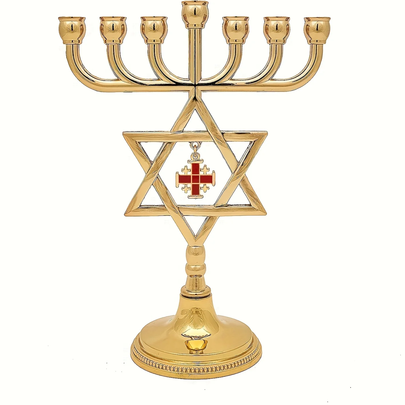 Metal Jewish Holder Branch Candlestick, ornamento do partido, Menorah, Chanukah, desktop