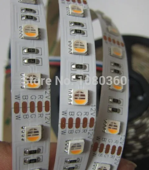 New arrival 4 colors in 1 led RGBW LED strip waterproof 24V 12V 5050 smd 60LED/m 5m/Roll RGBW LED strip light