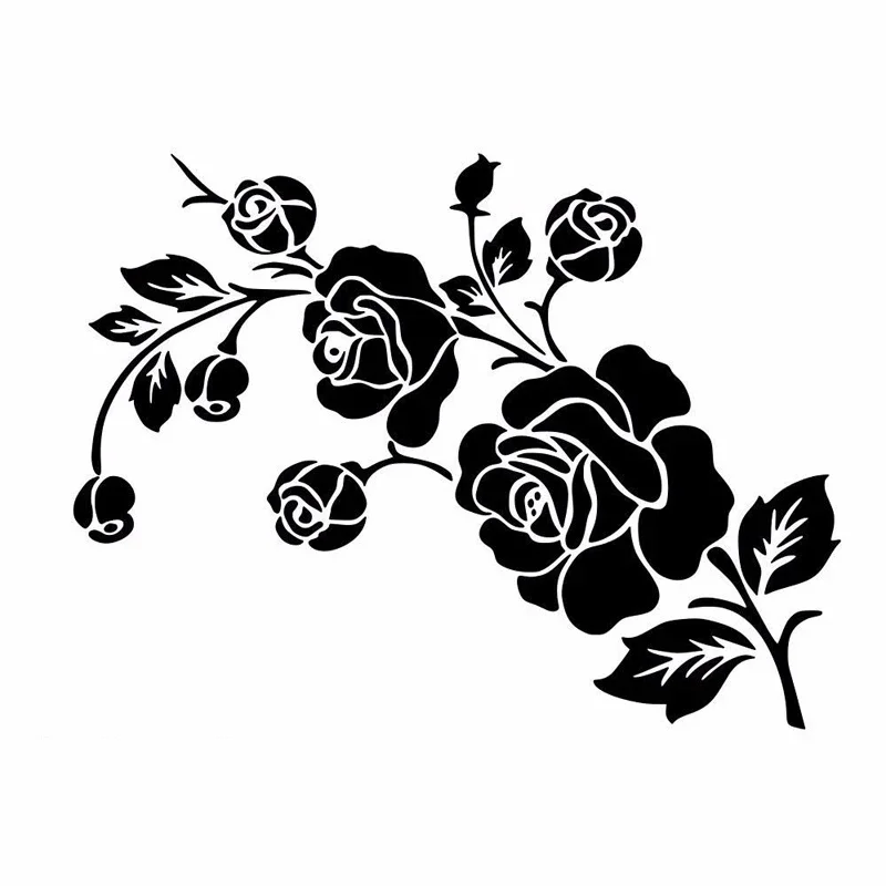 Car Sticker Creative Beautiful Rose Flower Automobiles & Motorcycles Decorative Fashion Vinyl Decal,17cm*13cm