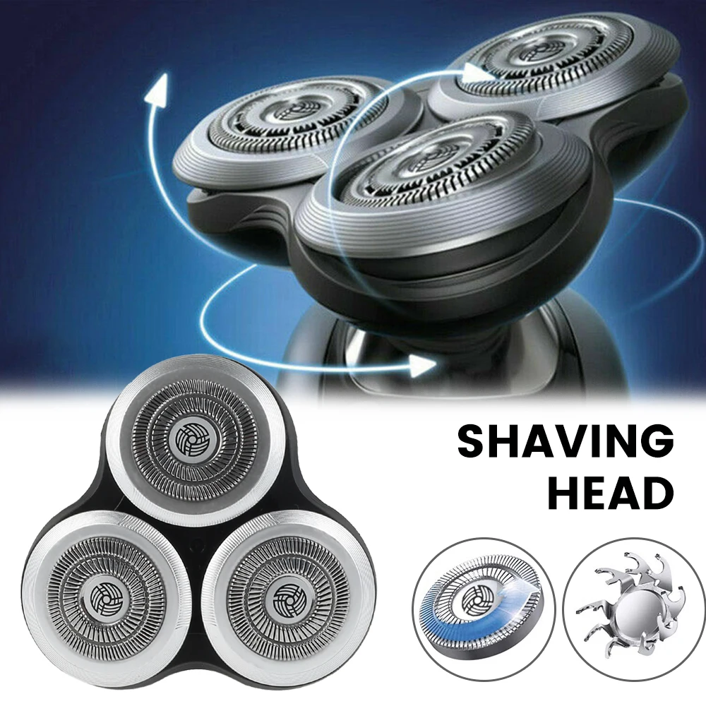 

Electric Shaver Head Replacement Effortless to Clean Sharp 3 Blades Floating Shaving Razor Head for RQ10 RQ12 RQ12 S9000 Series