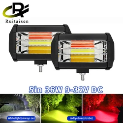 36W Led Work Light Bar 5'' for Tractor Boat off-road use Truck Suv Atv Spot 9V-32V Spot Beam White Yellow Red LED Working Lights