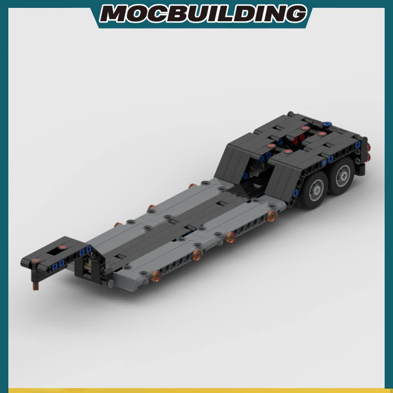 MOC Bouwstenen Kleinschalige Vrachtwagen En Lowboy Trailer Model DIY Gemonteerd Bricks Educatief Transport Speelgoed Geschenken 556PCS