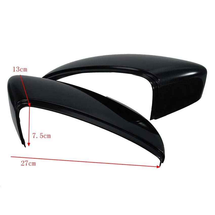 Pair Door Wing Gloss black Side Rearview Mirror Cover Cap For VW Beetle CC Eos Passat Jetta Scirocco