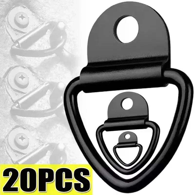 10/20Pcs Stainless Steel D Shape Pull Hook Tie Down Anchor Ring for Truck Trailer RV Boat Cargo Accessories