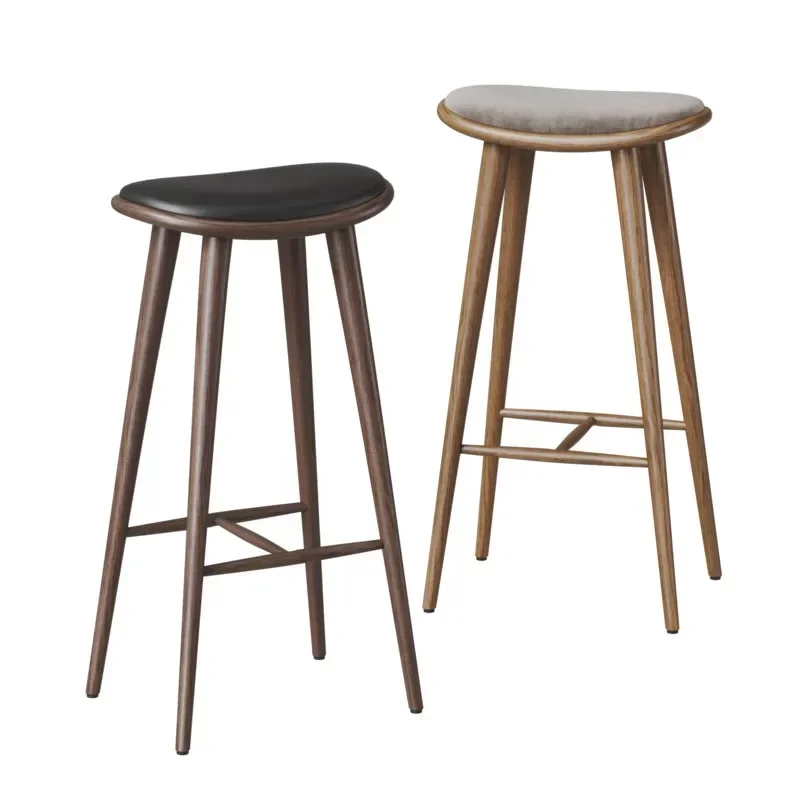 Modern Home Island Table Kitchen High Stool Contracted Bar Chair Nordic Solid Wood Restaurant Counter Stool