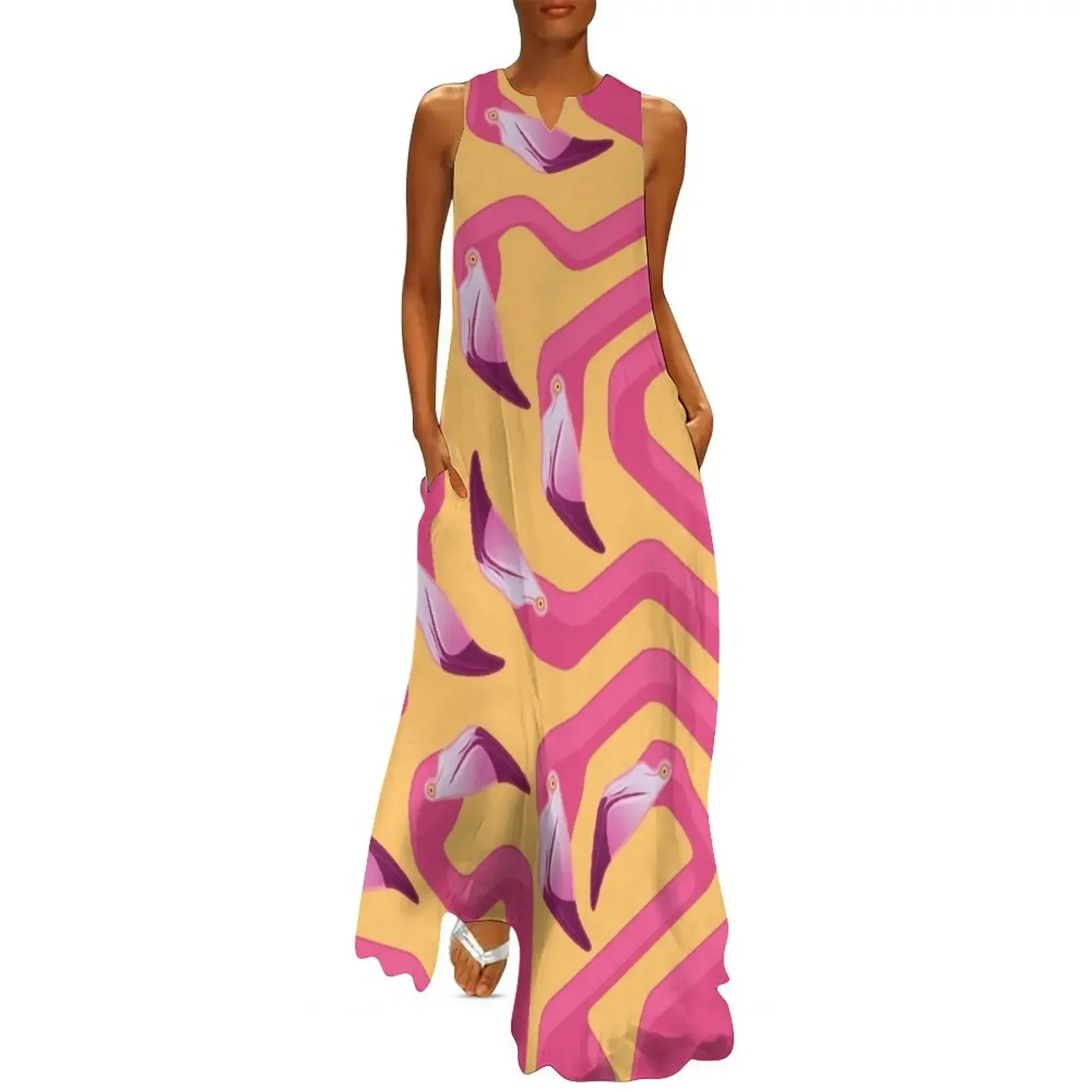 

Flamingo Maze Long Dress elegant chic wedding evening dresses Casual dresses Women's clothing dresses for prom Dress
