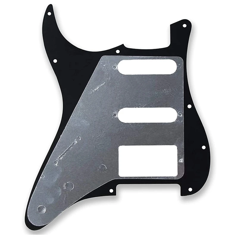 Pickguard Scratch Plate Guitar Back Plate Set for Electric Guitar Part (3Ply Black)