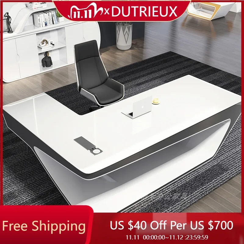 

Standing Art Office Desk Corner Executive Modern Quality Drawers Computer Desks Design Secretary Boss Bureau Meuble Furniture