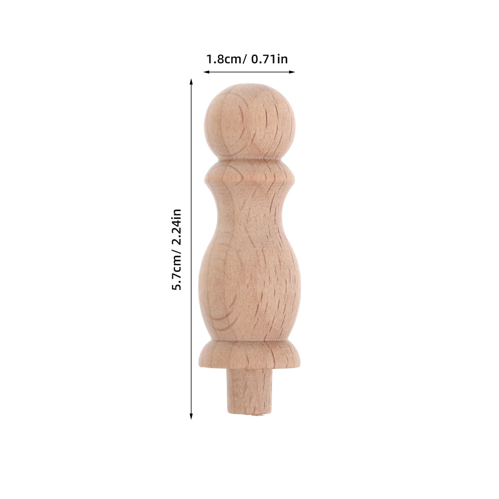 6Pcs Beech Wood Wall Hooks Unfinished Rustic Wooden Coat Hooks for Entryway Bathroom Kitchen Bedroom Decorative Hat Towel Purse