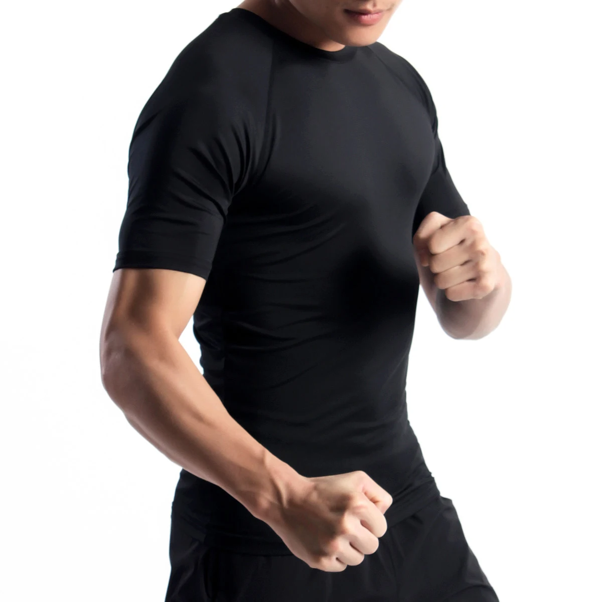 

Мужская летняя быстросохнущая спортивная футболка с круглым вырезом и вставками на плечах для тренировок, спортзала, бега, баскетбола, впитывающая пот