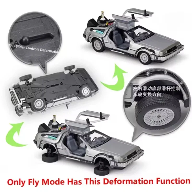 WELLY Legering 1:24 Terug Naar De Toekomst Tijd Machine Deel 1/2/3 DMC-12 delorean Model Auto Collectie Display Ornament speelgoed Gift