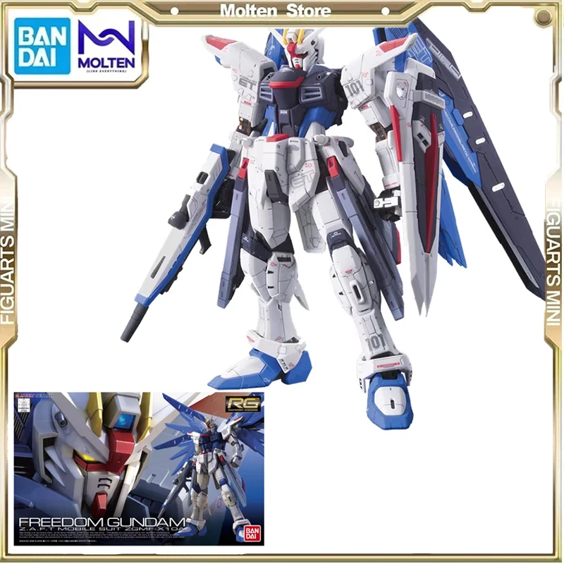 

Оригинальная сборная модель BANDAI GUNDAM RG05 1/144 ZGMF-X10A Freedom Gundam, модели экшн-фигурок, детские игрушки, коллекционные украшения