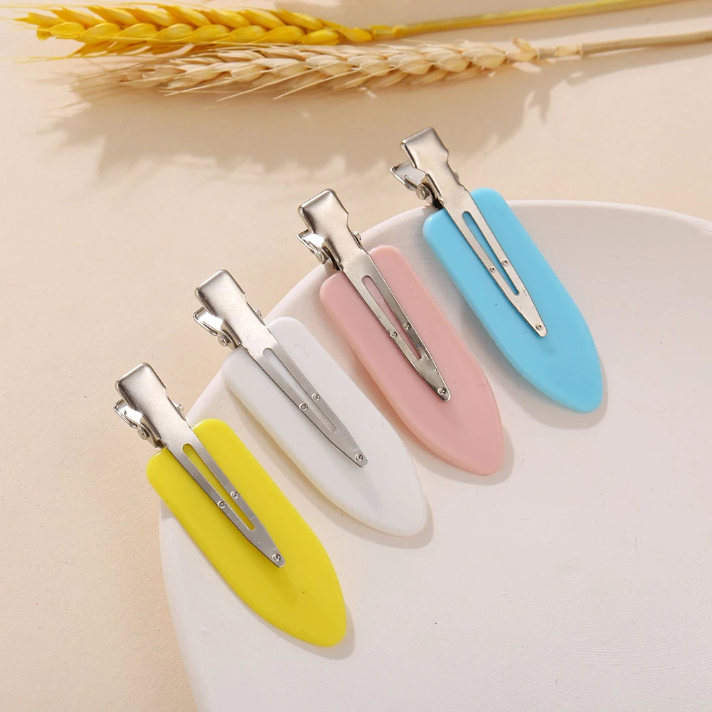 4Pcs No Bend Hair Clips No Crease Hair Clips Styling Duck Bill Clips for Salon Hairstyle Women Girls Makeup Accessories