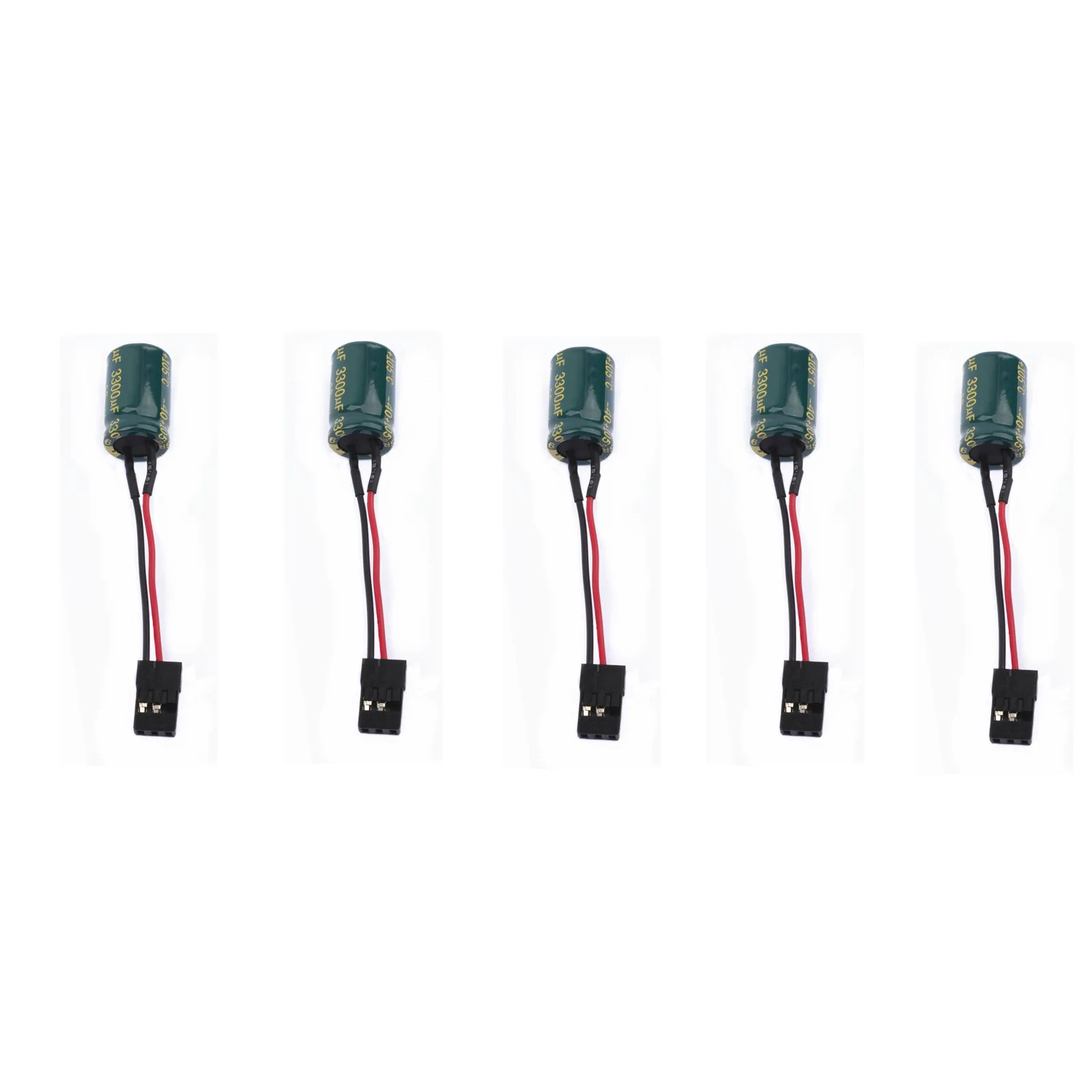 5Pcs 3300UF 16V Voltage Protector A3 Flight Control Receiver Large Capacitor Protector with Plug for RC Drones FUTABA  FLYSKY