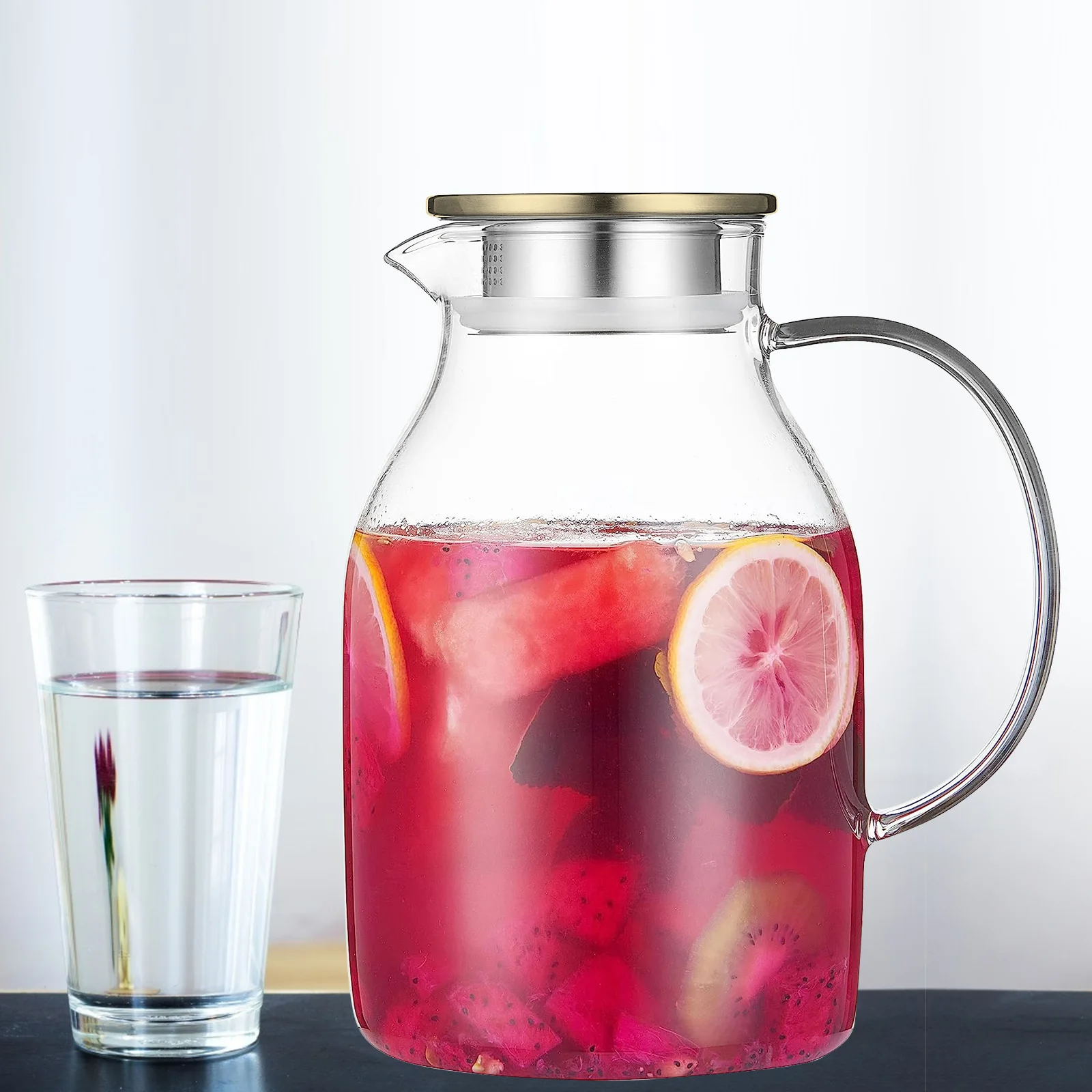 

4pcs Stainless Steel Cover Wear-Resistant Jug Water Pitcher Accessory Filtering Replaceable Lid For Kettle Sealing Lid Metal Jug