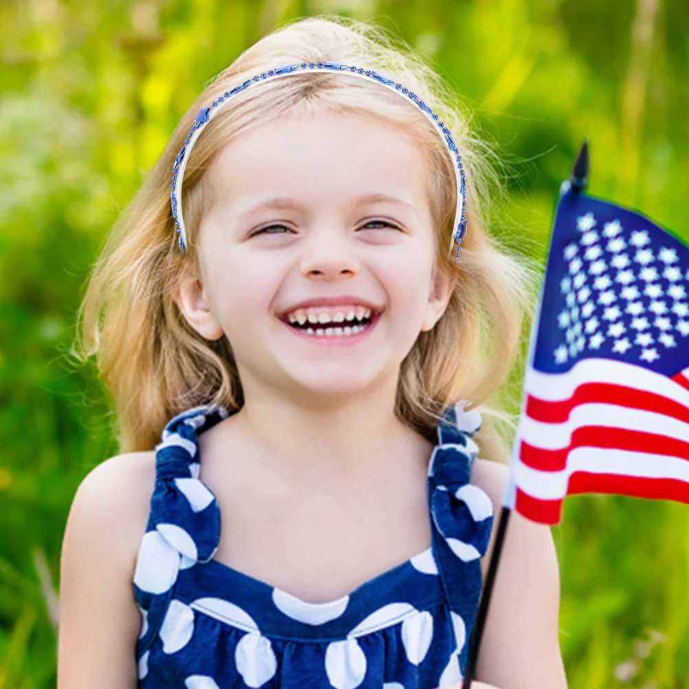 

9pcs 4Th Of July Star Hairband Patriotic Hair Hoop Independence Day Party Accessories Women Red White Blue