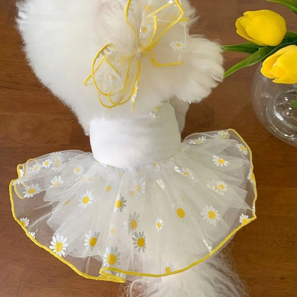 Pet Princess Dress Summer Spring Cat Fashion Yarn Skirt Small Dog Cute Designer Vest Puppy Chihuahua Poodle Yorkie 4.5