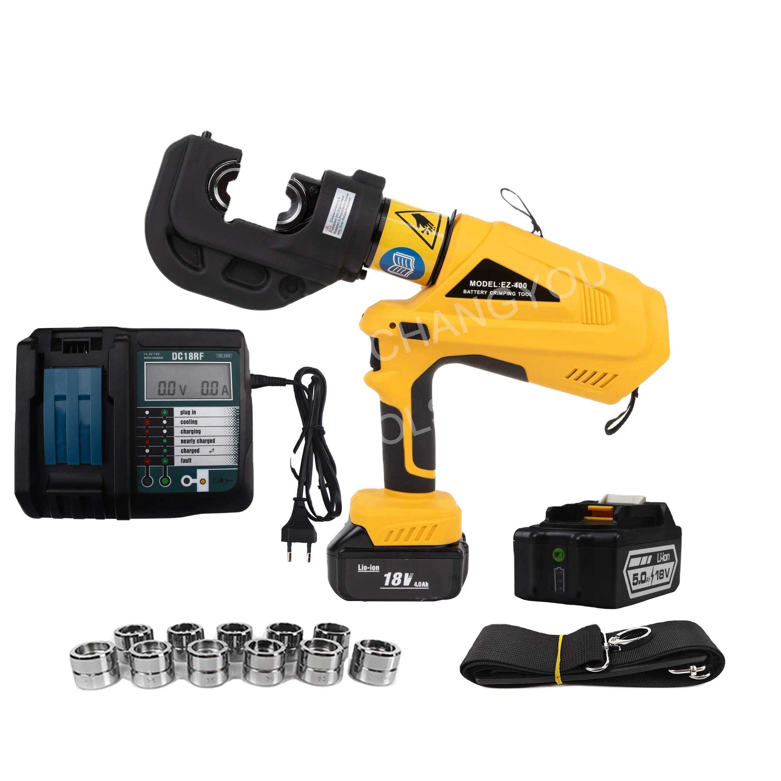 EZ-400 Battery Crimping Tool with OLED 120kn Output