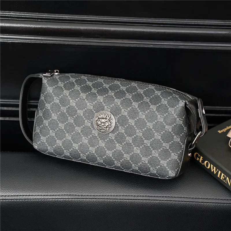 2022 New Men\'s Clutch Bag Business Casual Clutches Bags Mens Soft Pu Leather Cluth Male Mobile Phone Bag Hand Bag Purse Wallet