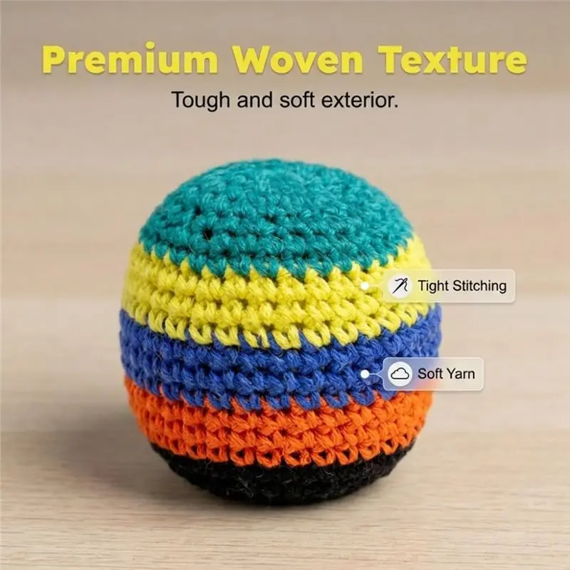 RTENTE-Sports Kickbags 24PCS Handmade Footbag Set Anti- Design Soccer Basketball Baseball Hacky For Indoor Outdoor Games