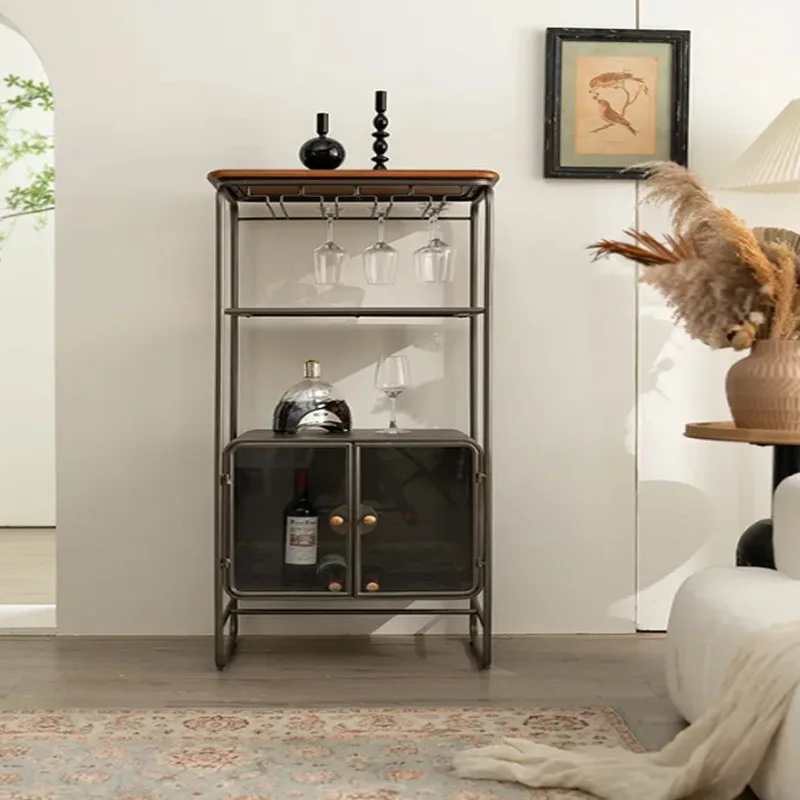 

Glass door wine cabinet display cabinet, living room wine rack against the wall double door