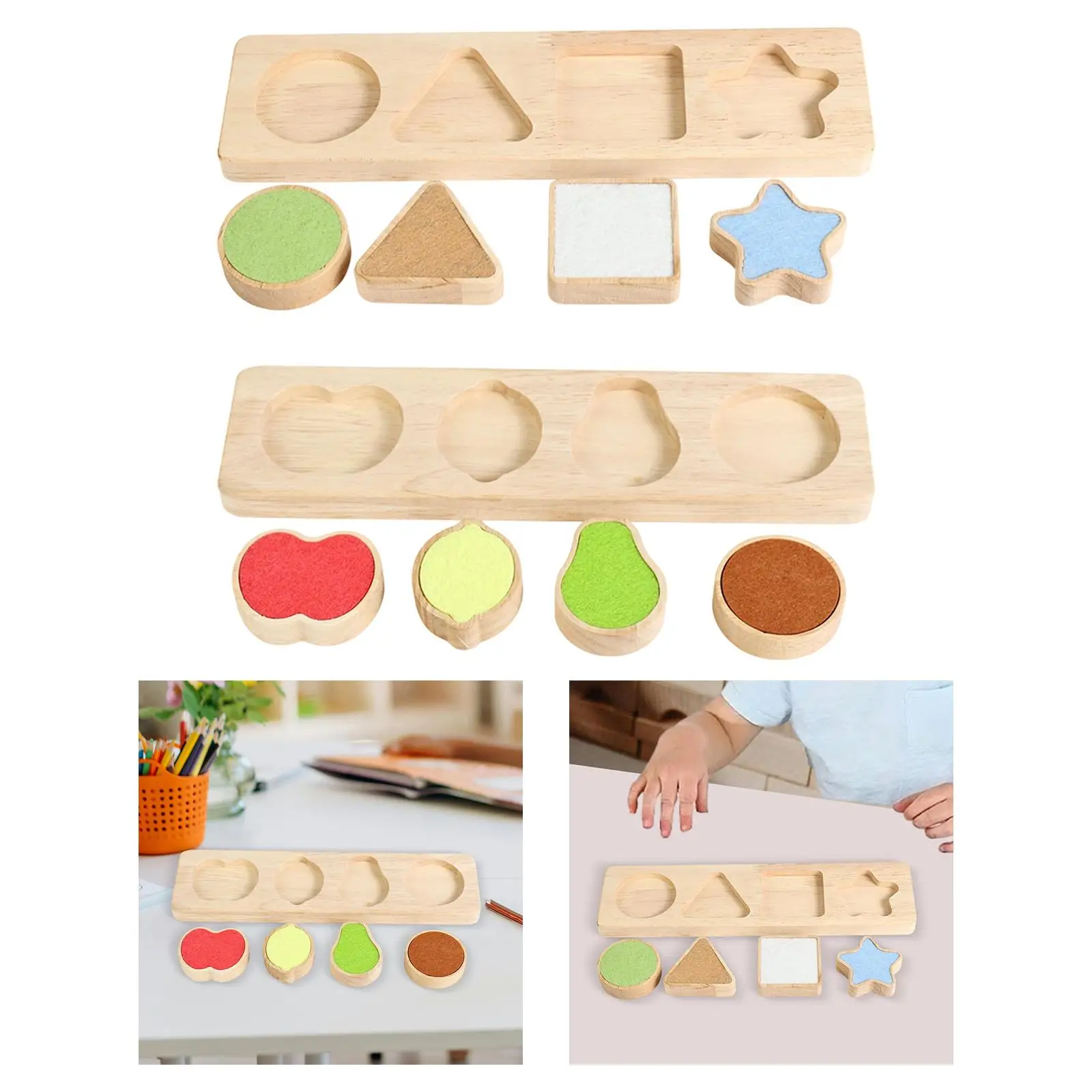 Jouets de Puzzle de forme, reconnaissance des couleurs, motricité Fine, Puzzle en bois pour enfants