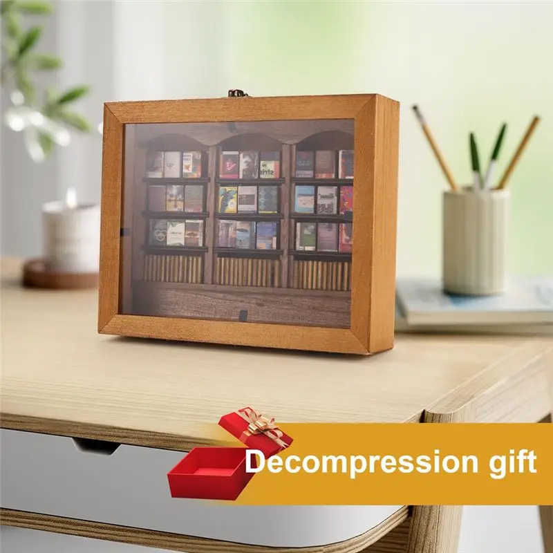 SDFC-미니 책장, 불안을 없애주는 책장, 미니어처 책장, 수제 작은 책장 공예, 미니어처 책