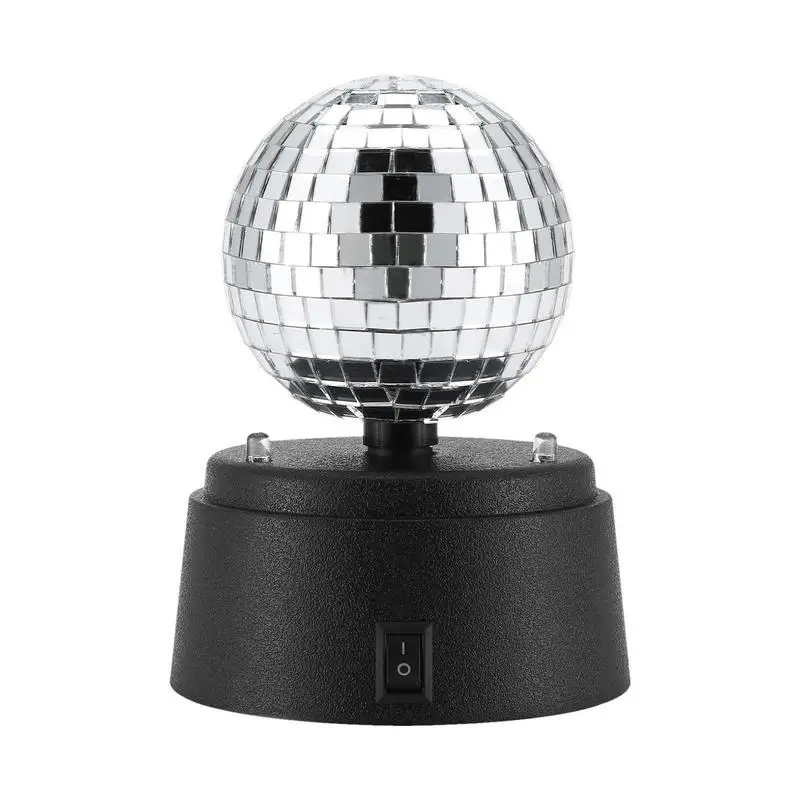 Mirror Disco Ball Reflective Battery Powered Mirror Party Disco Ball Strobe Lights Light Night Lamp Club Stage Props For Wedding