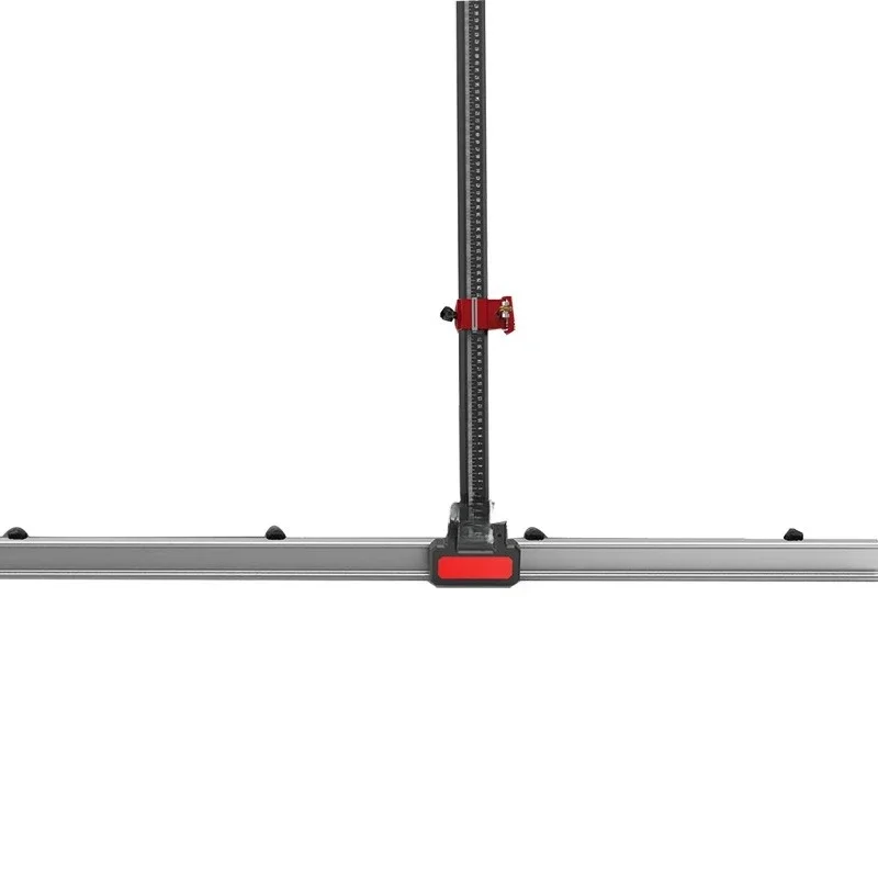 New t-shaped track ruler bar can be flipped folding track inlaid with stainless steel high-precision tile push