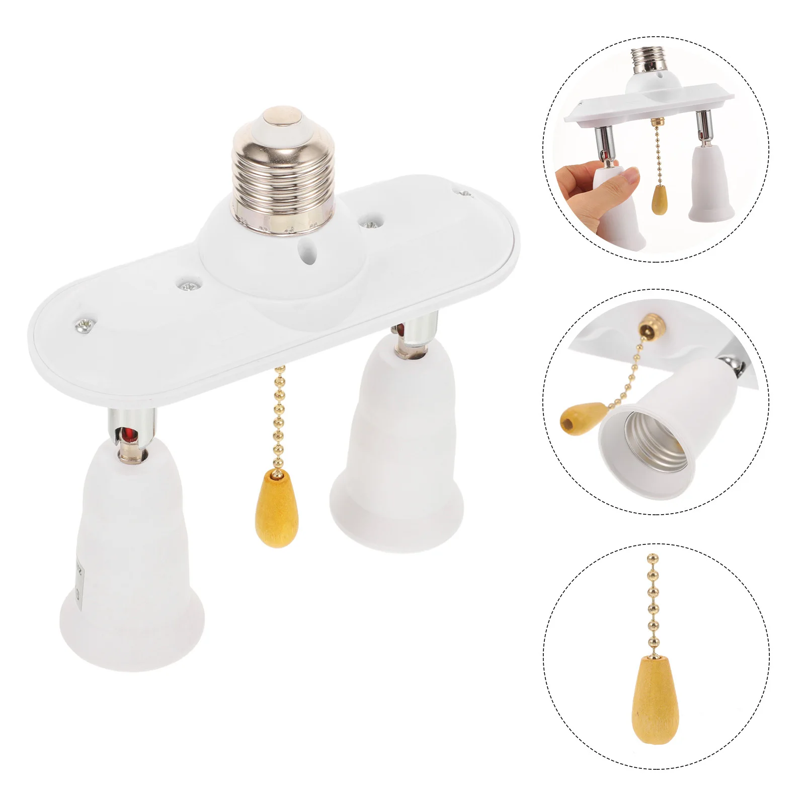 E27 To 2E27/E26 Lamp Socket Adapter Splitter Light Bulb Holder Base Converter Socket Extender For Led Bulbs Illumination