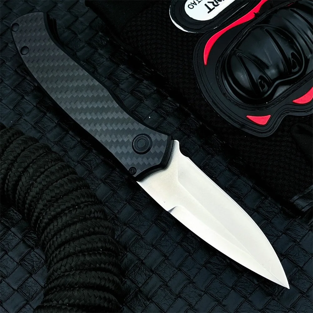 

High-Hardness BK 838 Tactical Folding Knife 9CR13MOV Blade Carbon Fiber Handle Outdoor Camping Cutting Hunting Self-Defense Tool