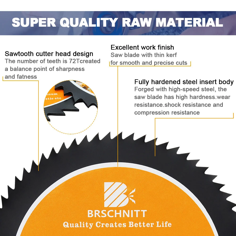 BRSCHNITT-HSS Cutting Disc Superthin Copper Pipe Aluminum Soft Metal Cutter, Thickness 1mm Bore10 mm Saw Blade Cut Plate