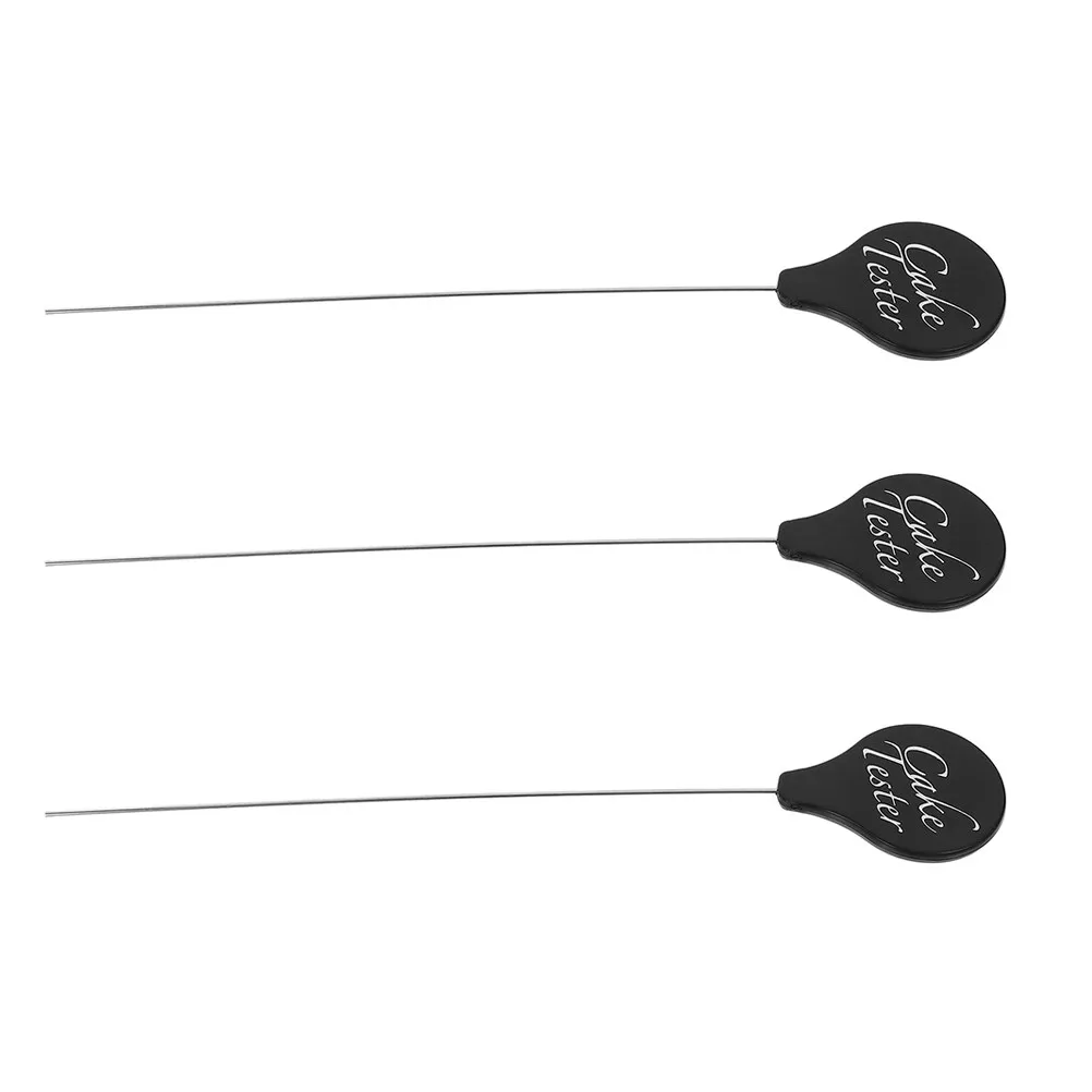 3Pcs Stainless Steel Cake Tester Needles Reusable Metal Cake Testing Sticks for Baking Cakes Bread Cookies Kitchen Baking