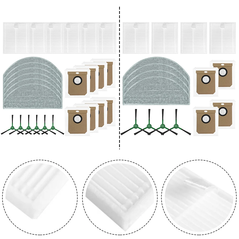 Replacement Filter Mop Cloth Dust Bag Side Brush Kit For DEERMA S30 DEM-S30 Robotic Vacuum Cleaner Sweeper