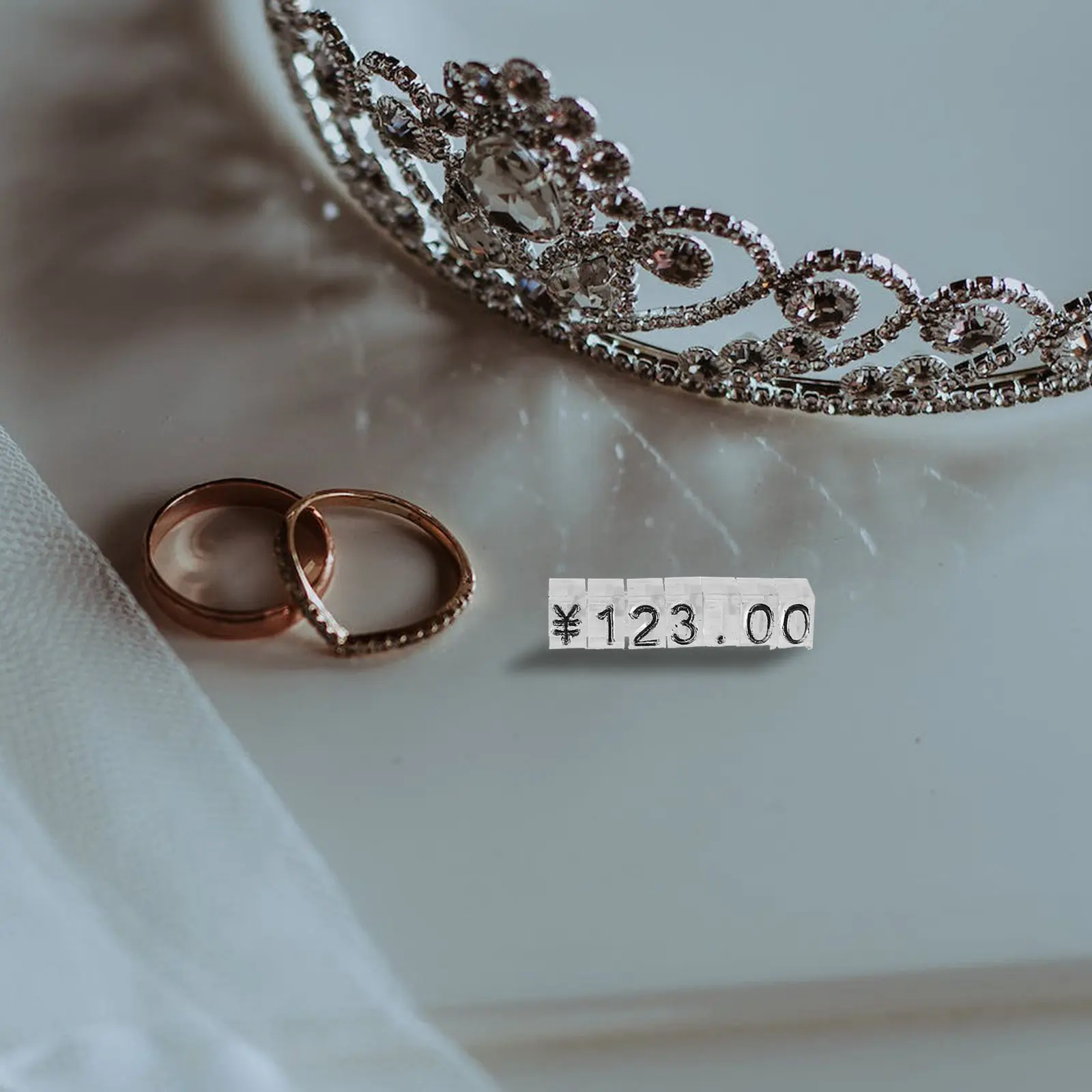 

20Pcs Price Tag Cube Jewelry Price Tags Adjustable Assembly Display Stand for Retail Counters Shops Pricing Labels