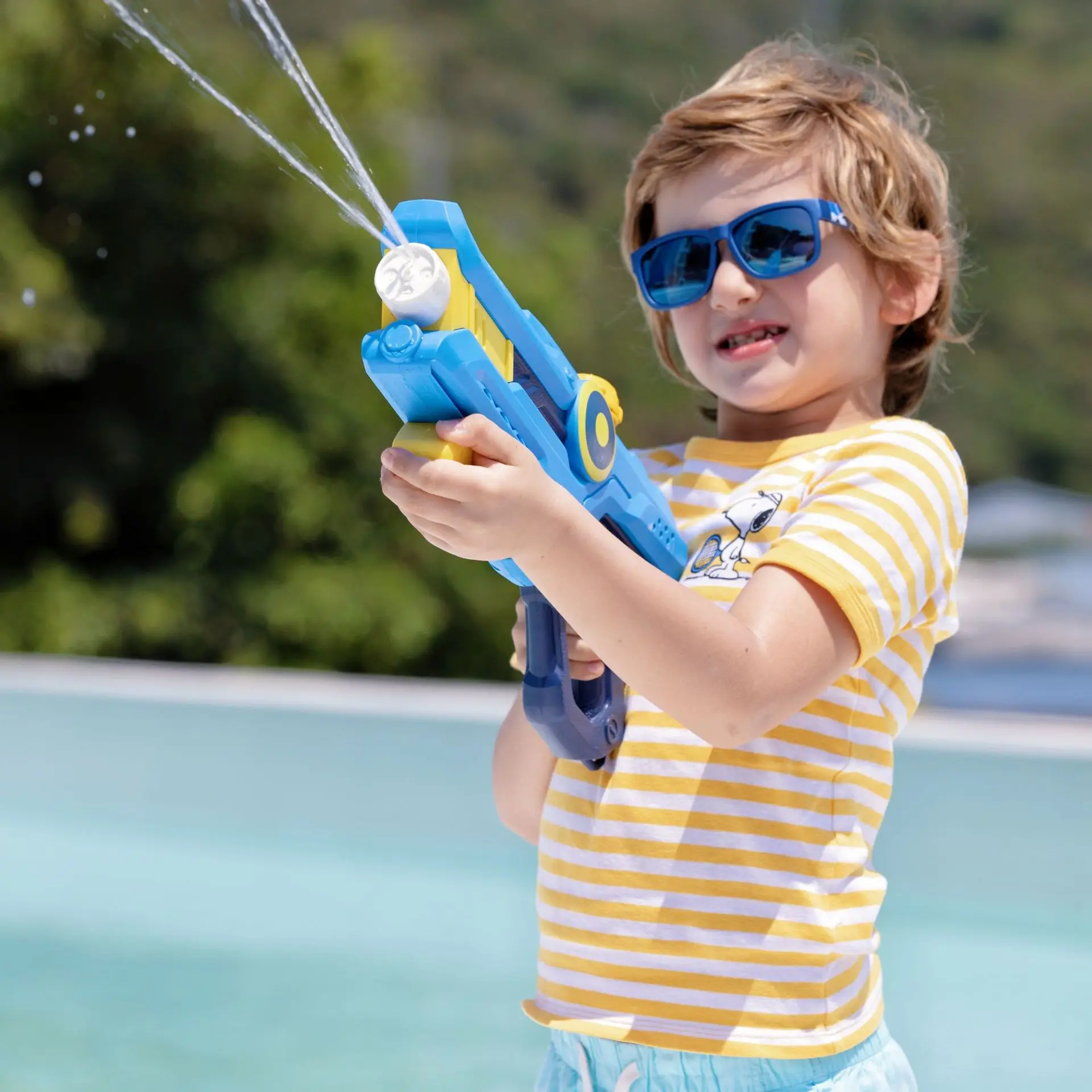 Brinquedo de verão pistola de água crianças adultos empurrar e puxar lançar piscina praia jogo de água