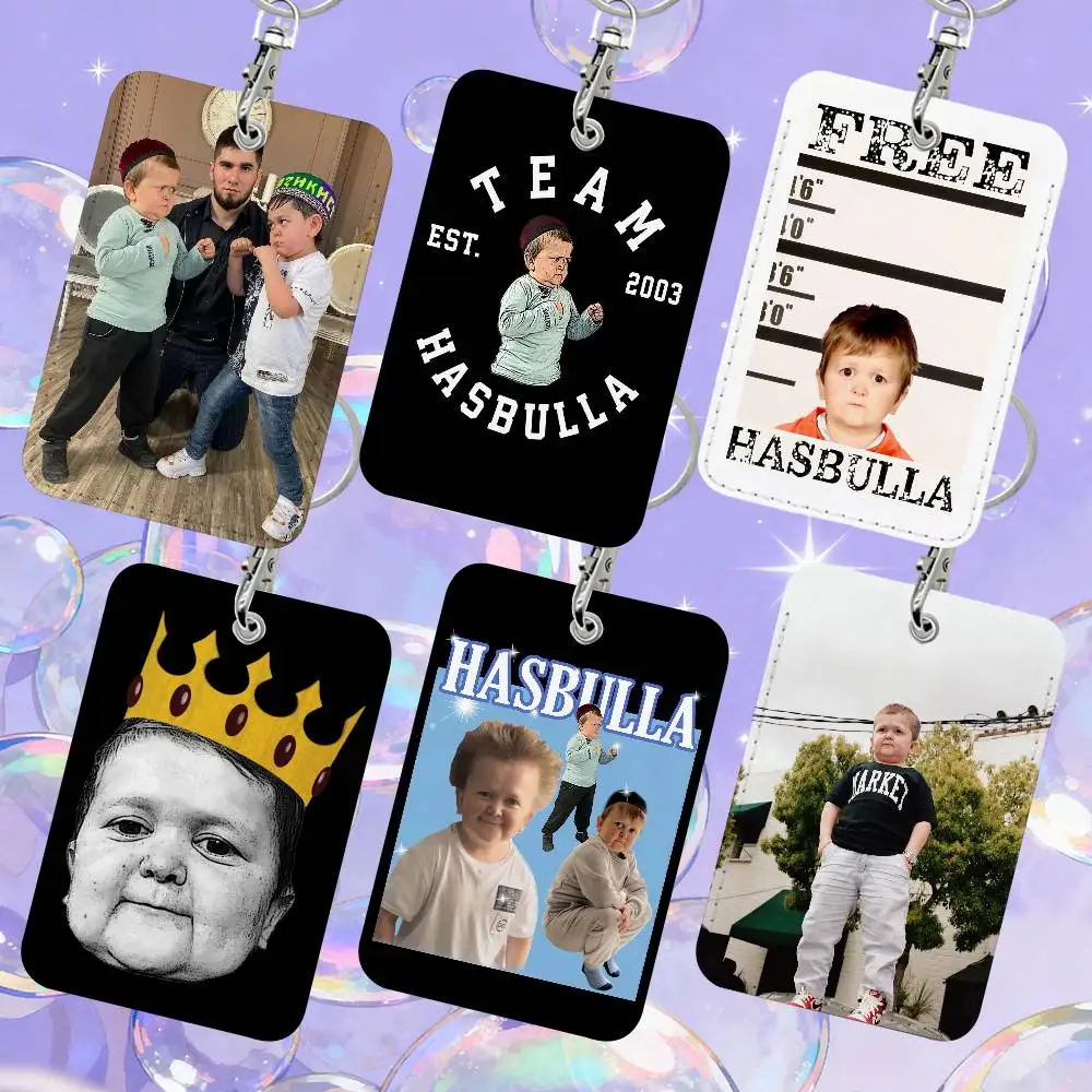 

Забавный винтажный держатель для карт Hasbulla 1, кожаный ящик для хранения карт, брелок для ключей, держатель для бирки доступа, держатель для удостоверения личности, брелок для ключей