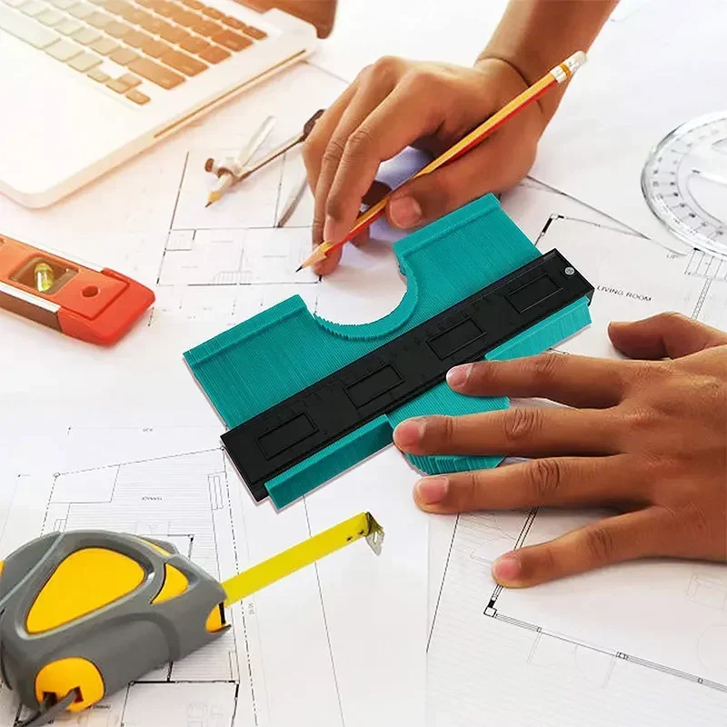 الملف الشخصي كفاف قياس خط ناسخة حاكم قطع قالب البناء النجارة أداة قياس بلاط السيراميك أداة #5