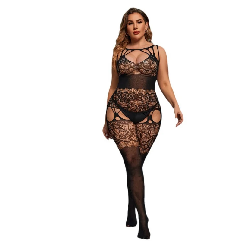 

Нижнее белье больших размеров, ажурная одежда с подвязками, прозрачная фабричная толстая модель нижнего белья