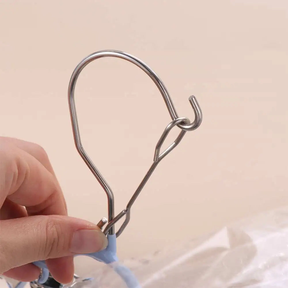 

Folding Stainless Steel Clothespin Portable Clothesline Peg Windproof Drying Rack Household Laundry Hanger Sock Hanging