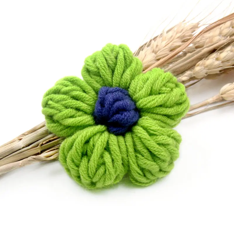 70MM Cotton Knitting Flowers For Hat Shoes Clothing Decoration Scrapbooking Plum Bossom DIY Handmade Hairpin Crafts Material