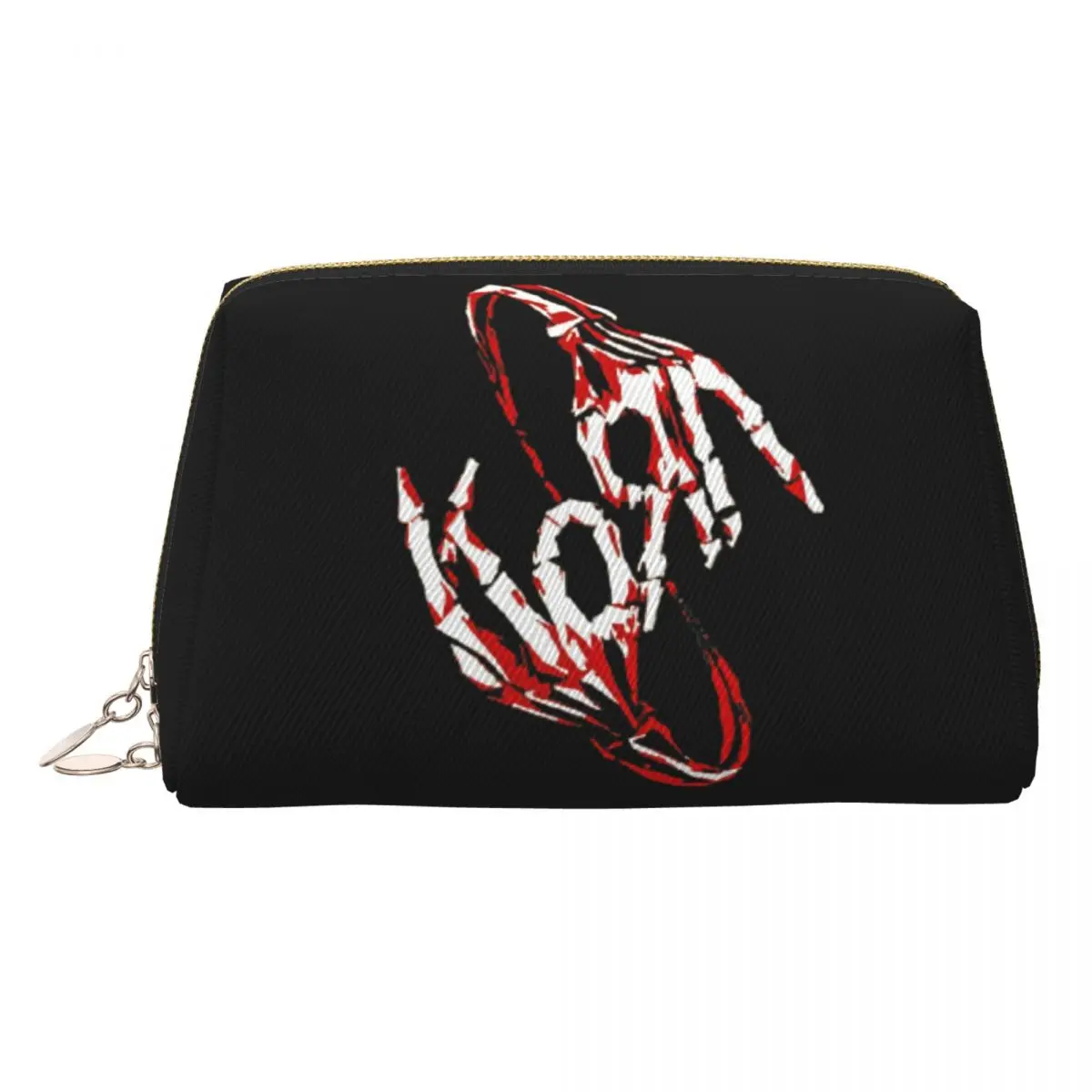 

Korn Rock Band Logo Women Cosmetic Bag Travel Makeup Organizer Pouch Toiletry Storage Dopp Kit Case