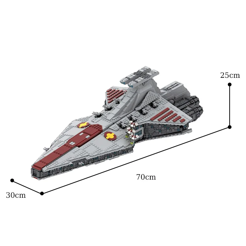 2568PCS MOC 43186 Venator Class Republic Attack Cruiser Attack Ship Model Building Blocks for Adults Kids Birthday Gif